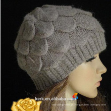 Mulheres Moda Knit Crochet Beret Hat para o inverno